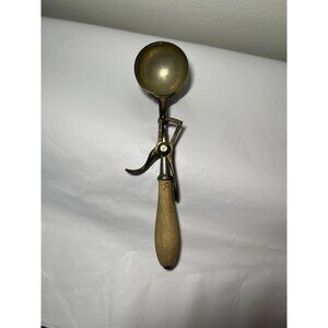 Antique Nickel Plated‎ Brass Dover Mfg Ice Cream Scoop No. 12 Pat Appl'D For